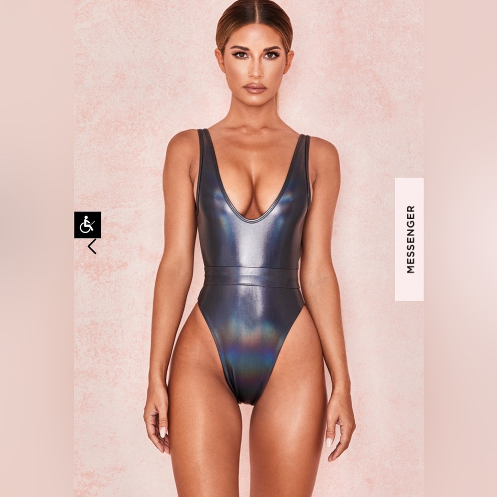 NEREID IRIDESCENT BLACK ONE PIECE SWIMSUIT